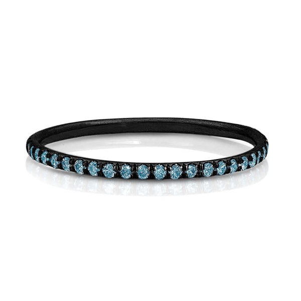 blue diamond and blackened gold delicate stack ring,<br>must-have color pop, contrast pop! <span class='visuallyhidden'>Call or text 323-404-2959 if you need shopping assistance.</span>